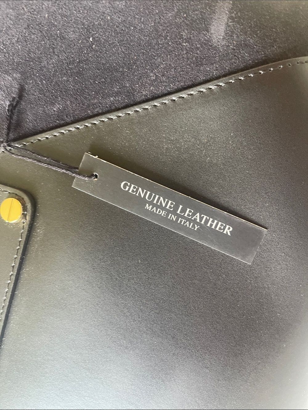 Claudia Firenze - Isadora Black Chamois Women Handbag - Genuine Leather & Suede - Picture 5 of 12